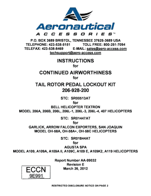 instructions for continued airworthiness